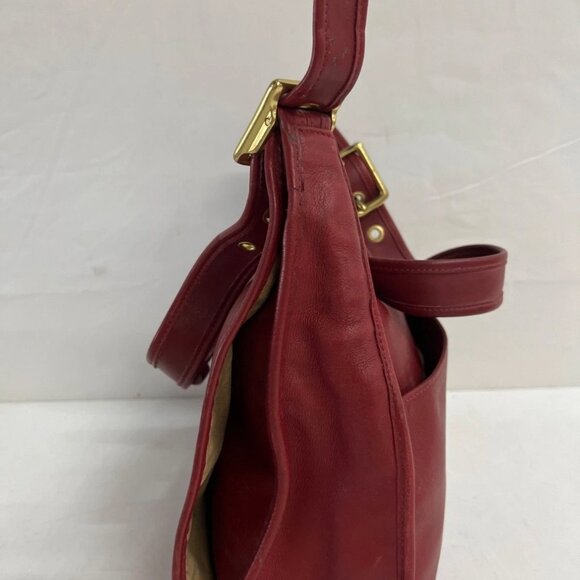 SOLD! Coach Vintage Legacy Crescent Flap Saddle Hobo Leather Shoulder Bag 9718 - Picture 7 of 10